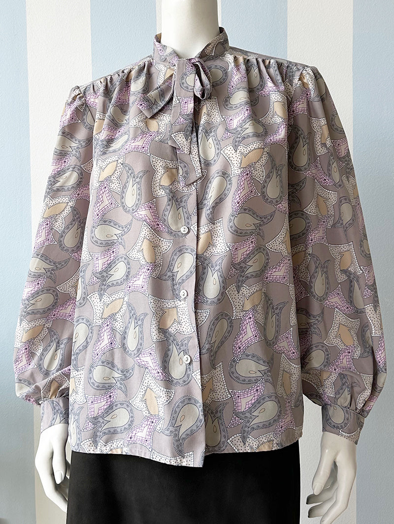 70s strikblousje met print