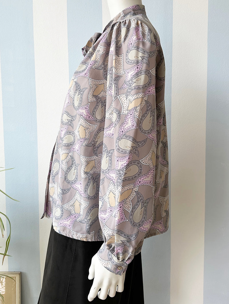 70s strikblousje met print