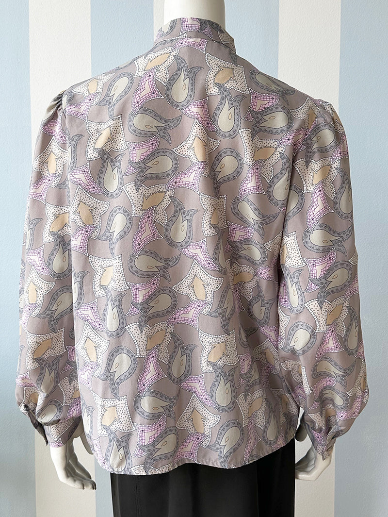 70s strikblousje met print