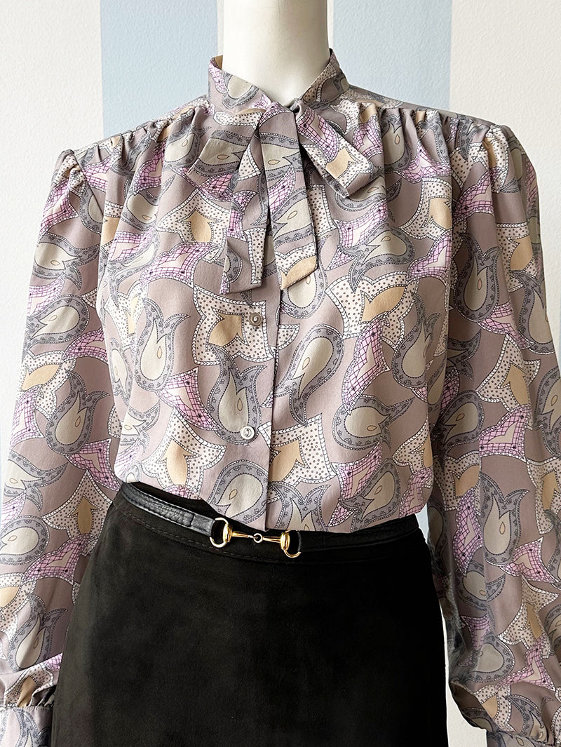 70s strikblousje met print