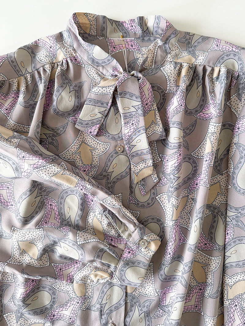 70s strikblousje met print