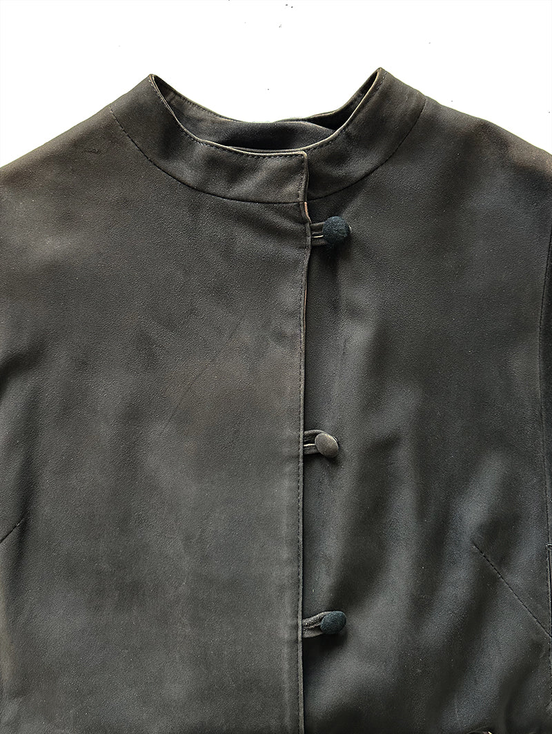 Zwart leren capeje