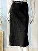 Zwarte leren rok met gouden detail