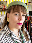 Vergulde designer clip oorbellen