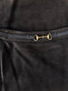 Zwarte leren rok met gouden detail