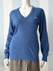 Blauwe wollen Lacoste trui