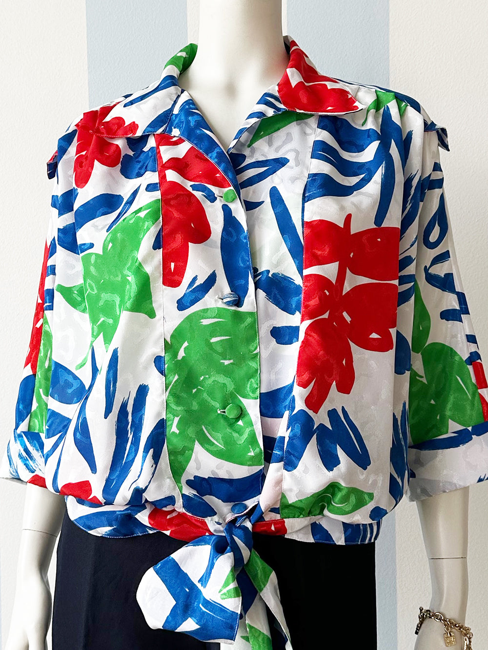 Matisse print strikblouse