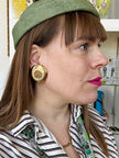 Vergulde designer clip oorbellen