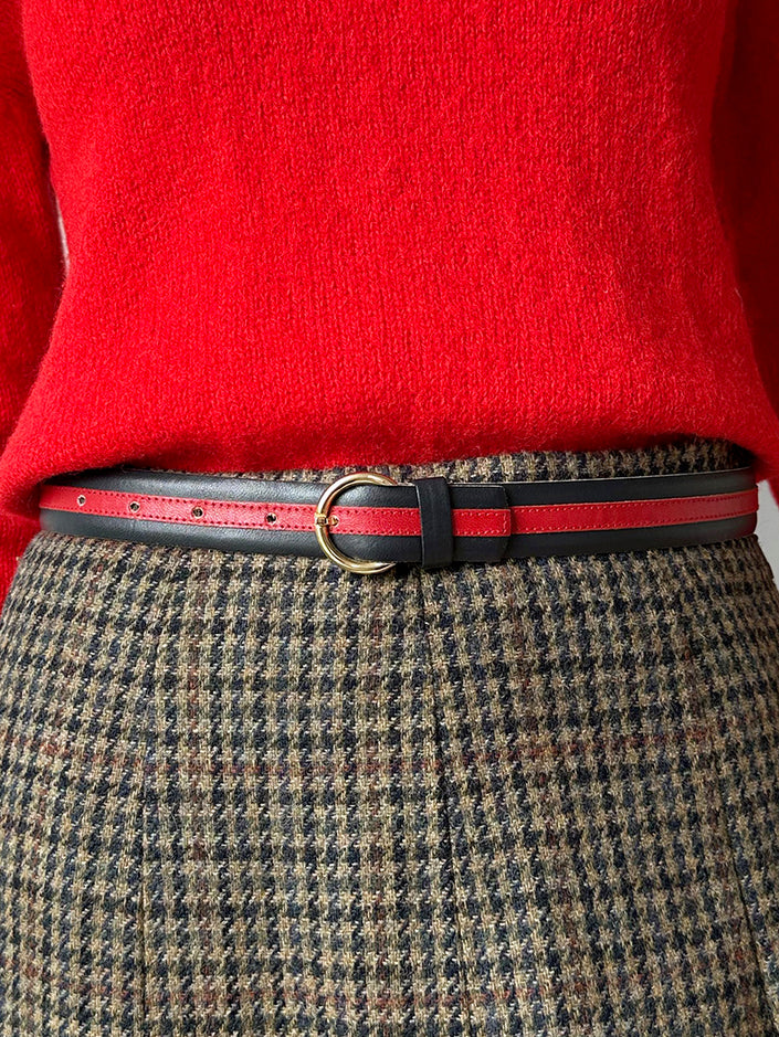 Zwart/rode designer ceintuur