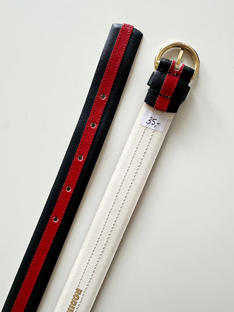 Zwart/rode designer ceintuur