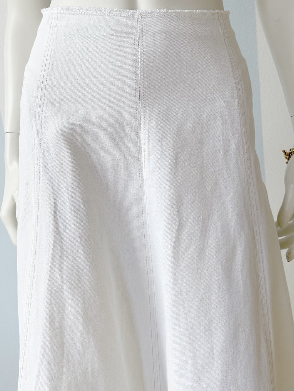 Witte linnen gerende rok – bonbonsdemarie