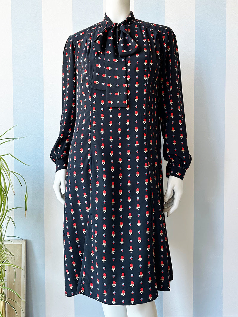 70s strikjurk avec dessin