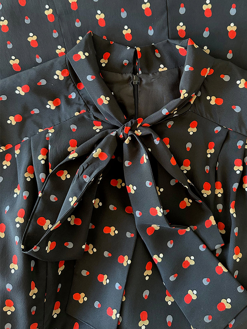 70s strikjurk avec dessin