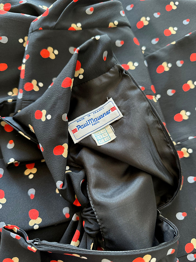 70s strikjurk avec dessin