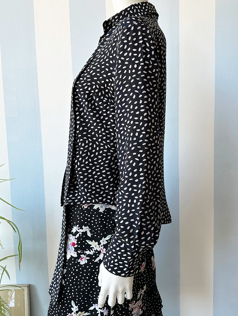 Zijden strikblouse