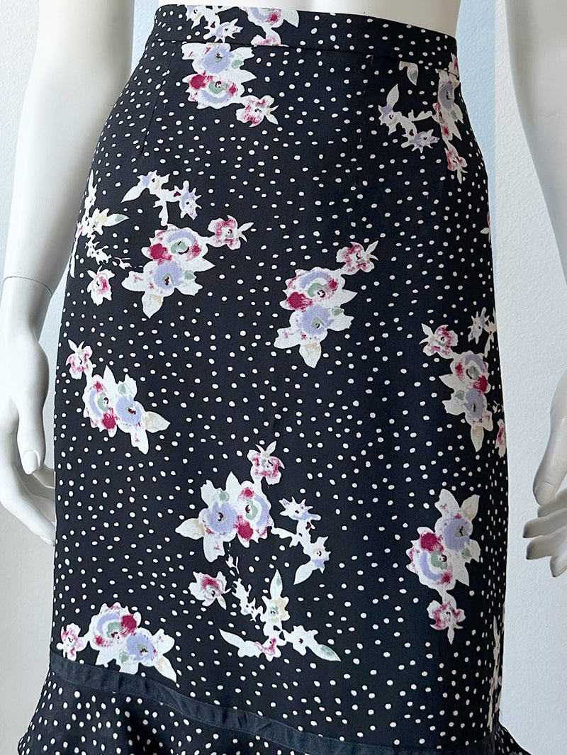 Rok met print en volants