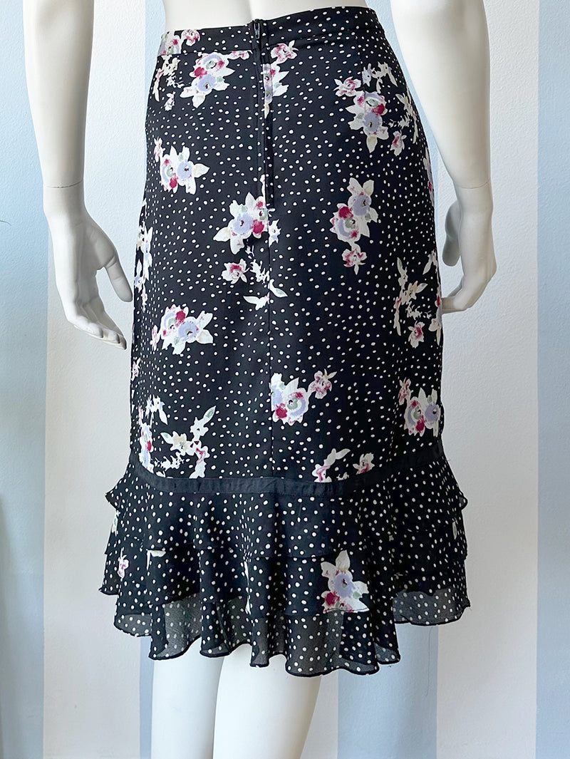 Rok met print en volants