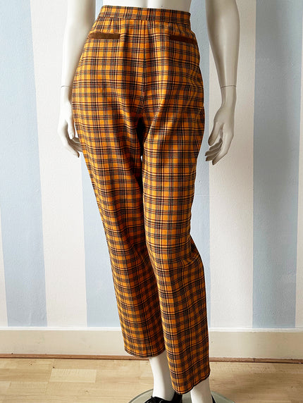 Oranje ruiten broek