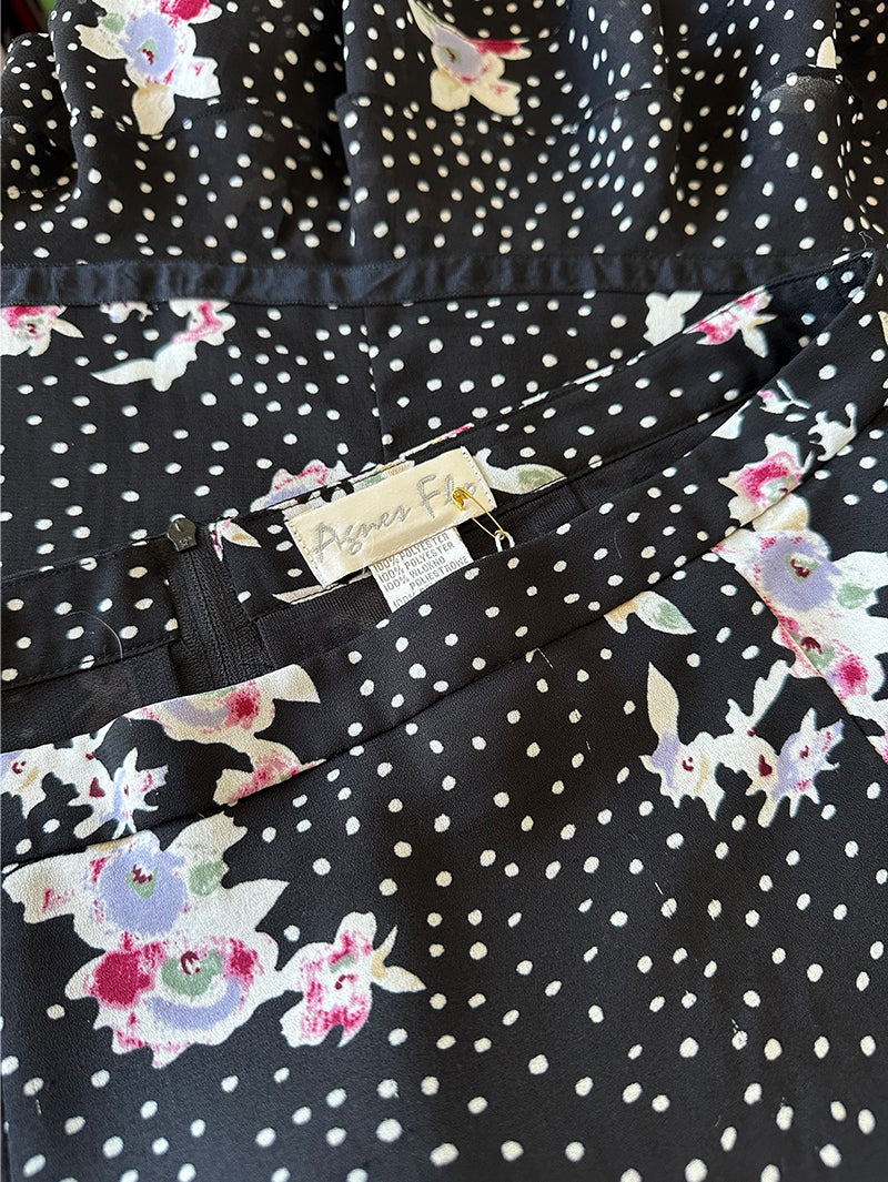 Rok met print en volants