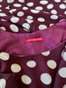 Bordeaux designer jurk met stippen