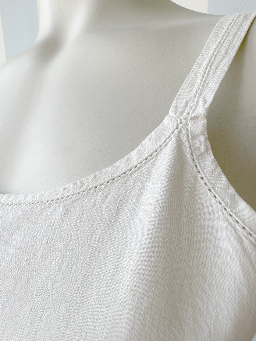 Wit lang brocante hemd