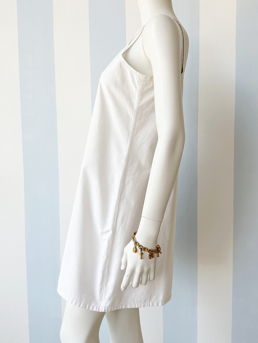 Wit lang brocante hemd