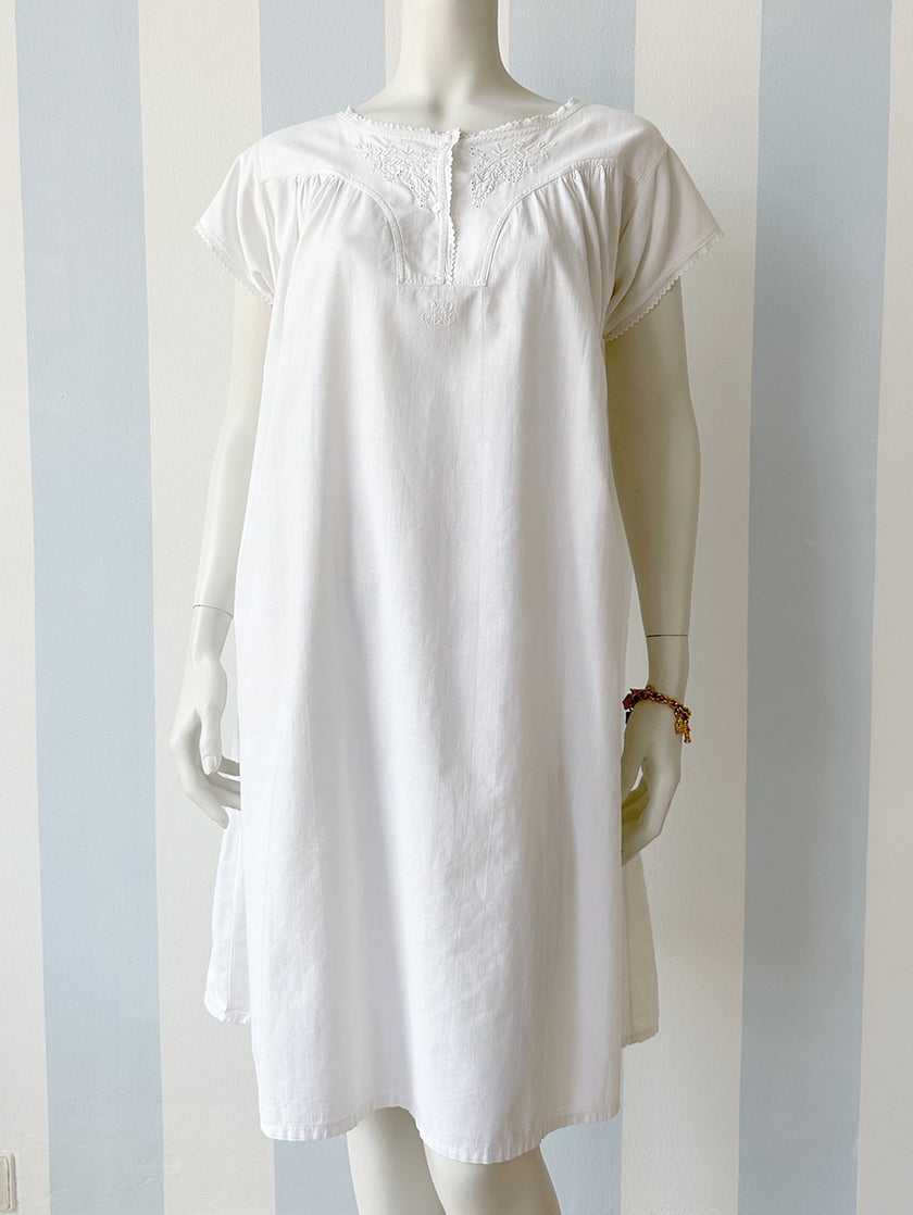 Wit brocante nachthemd