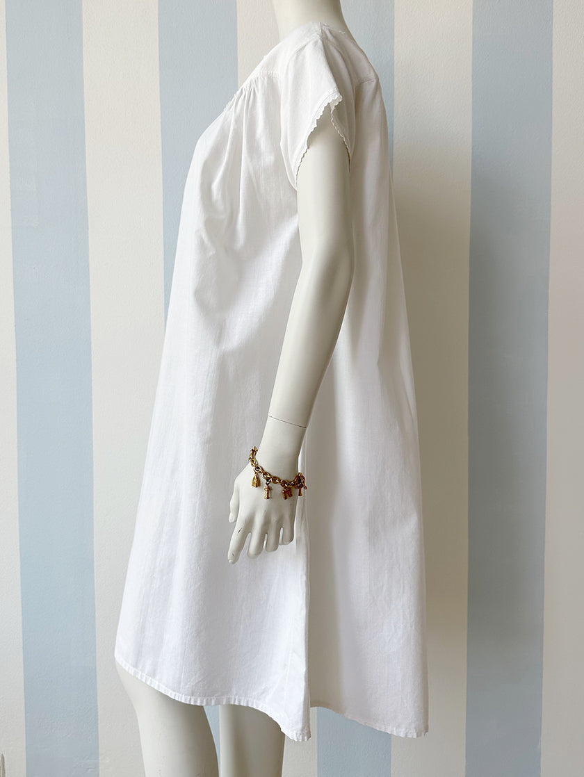 Wit brocante nachthemd