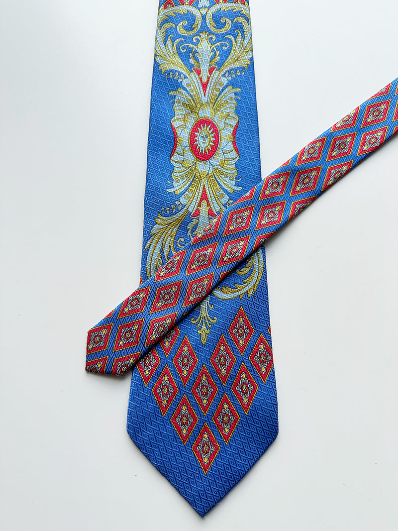 Vintage zijden print stropdas