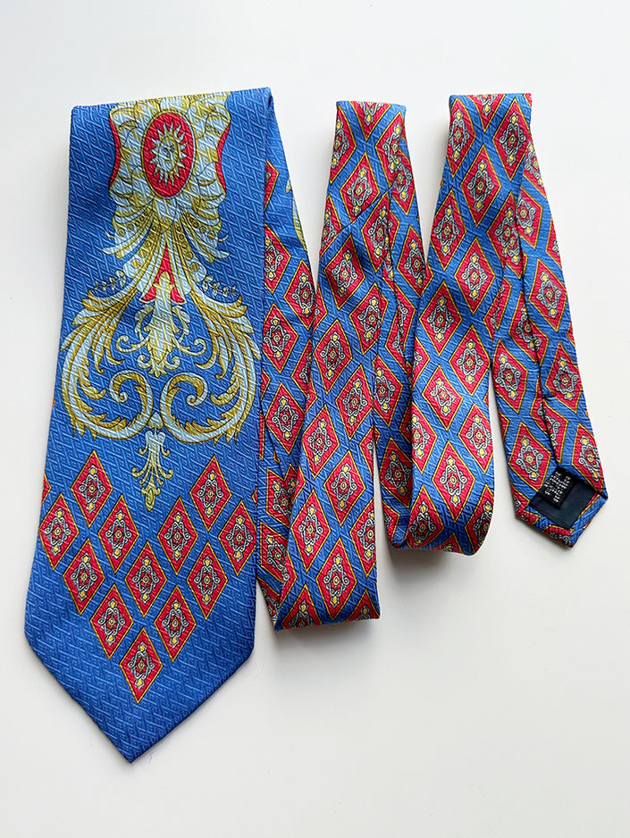 Vintage zijden print stropdas