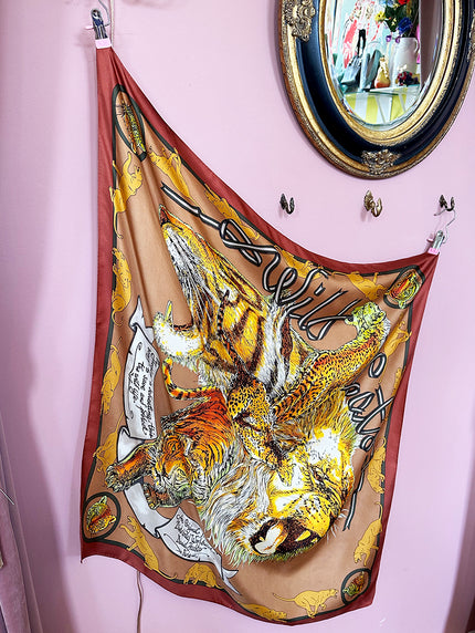 Zijden designer Wild life sjaal