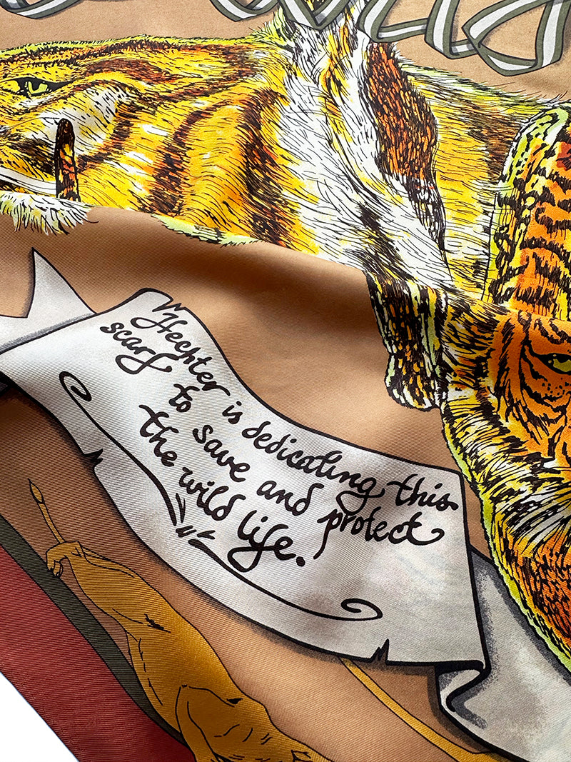 Zijden designer Wild life sjaal
