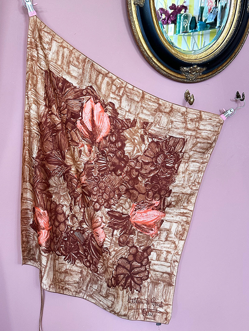 Vintage zijden designer sjaal