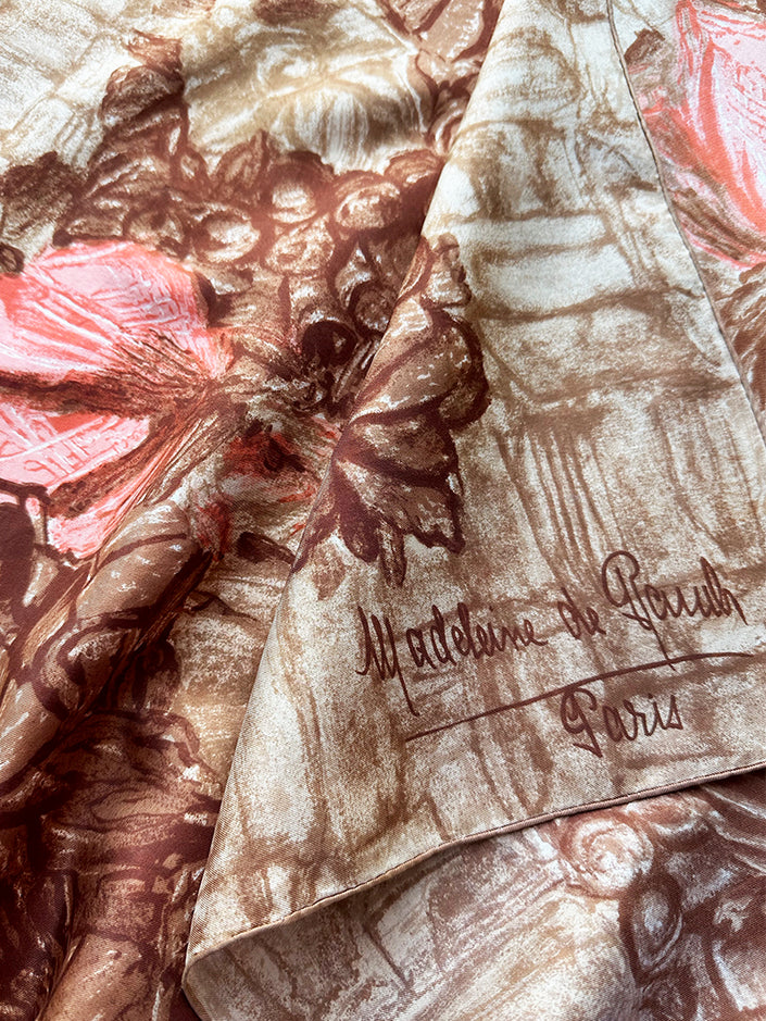 Vintage zijden designer sjaal