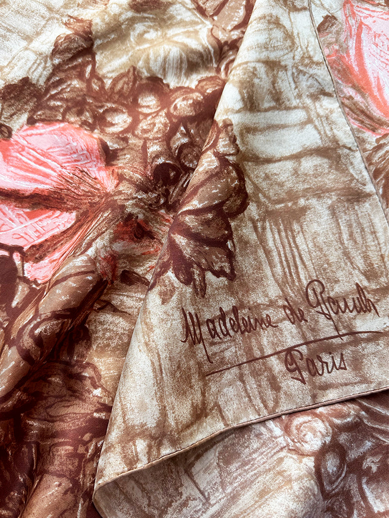 Vintage zijden designer sjaal