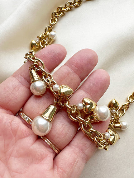 Gouden collier met bedels