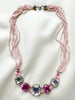 Roze collier met grote stenen