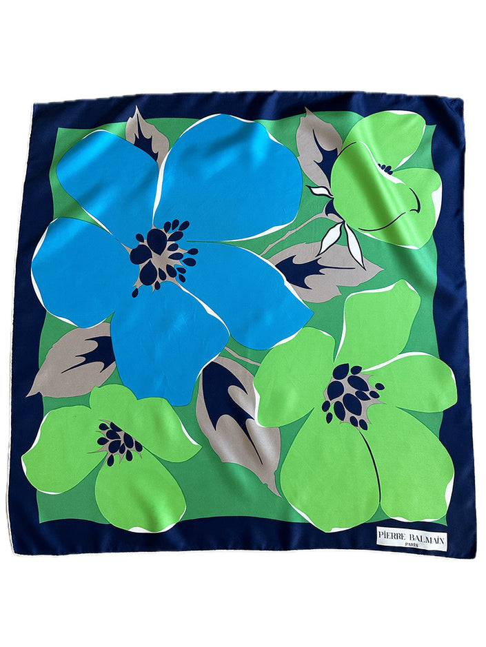 Zijden floral designer sjaal