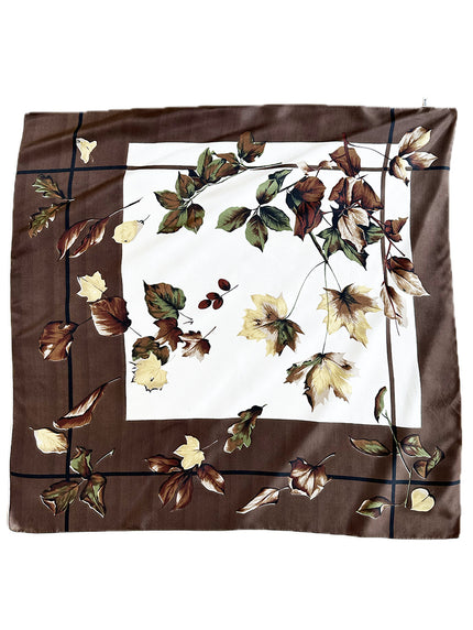 Zijden sjaal met blaadjes