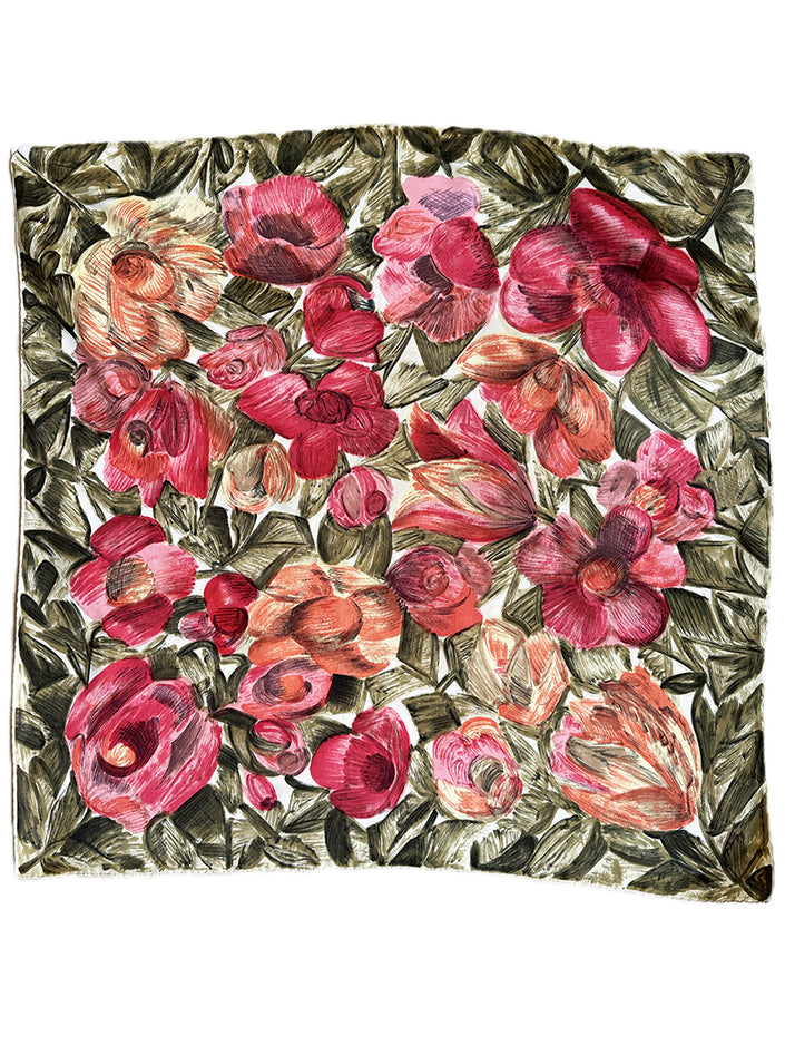 Zijden floral sjaal