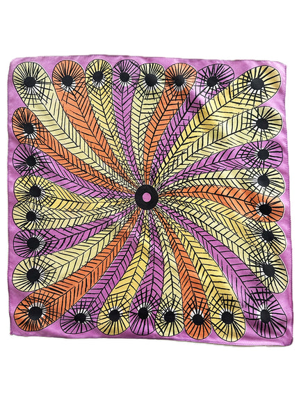 Zijden gavroche met veertjes