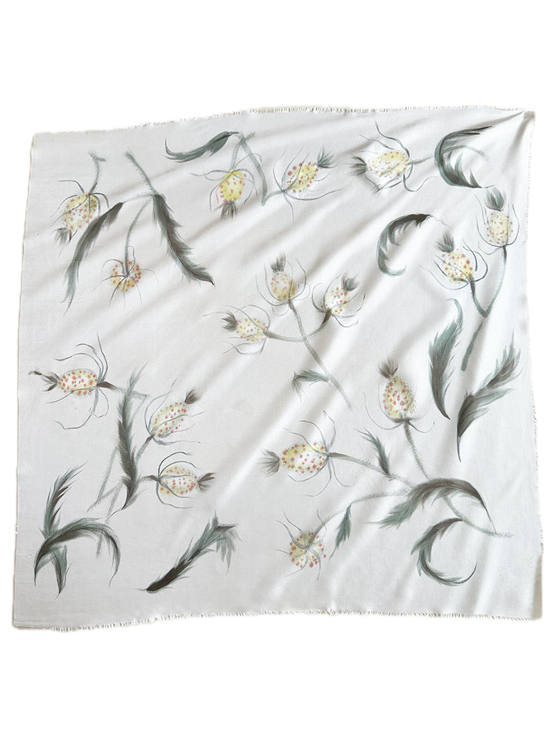 Zijden sjaal met bloemen