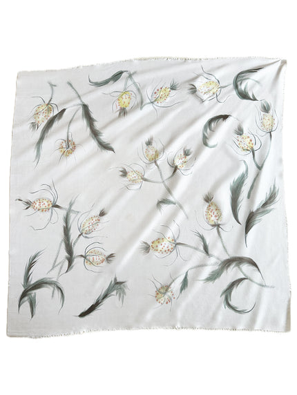 Zijden sjaal met bloemen