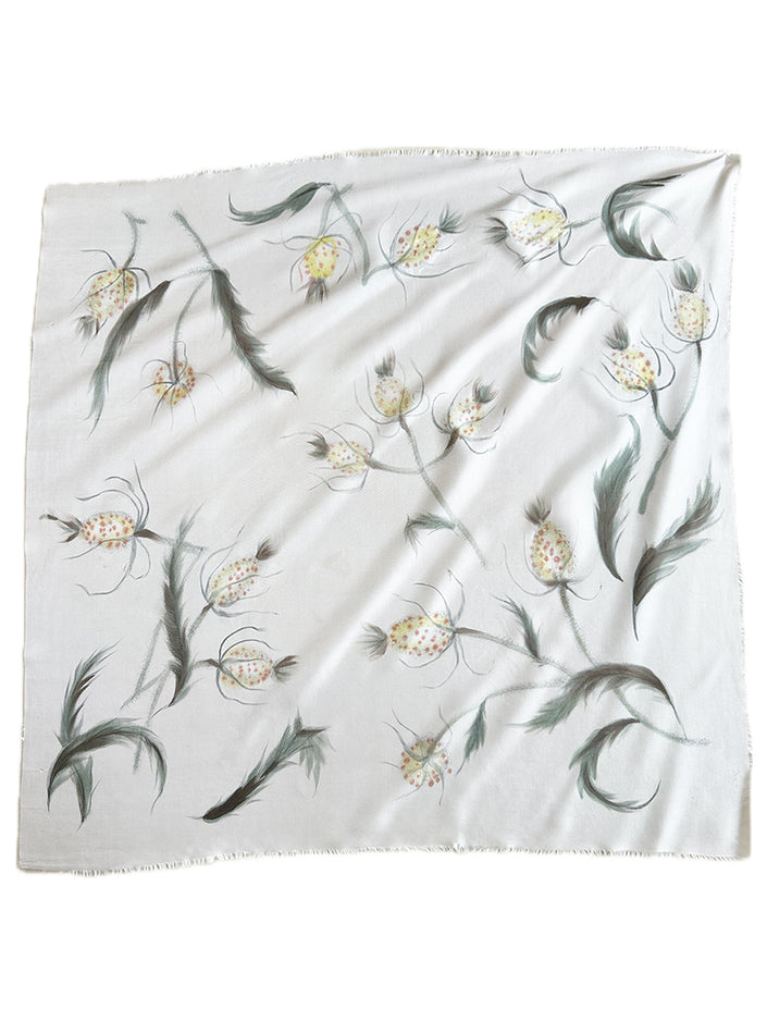 Zijden sjaal met bloemen