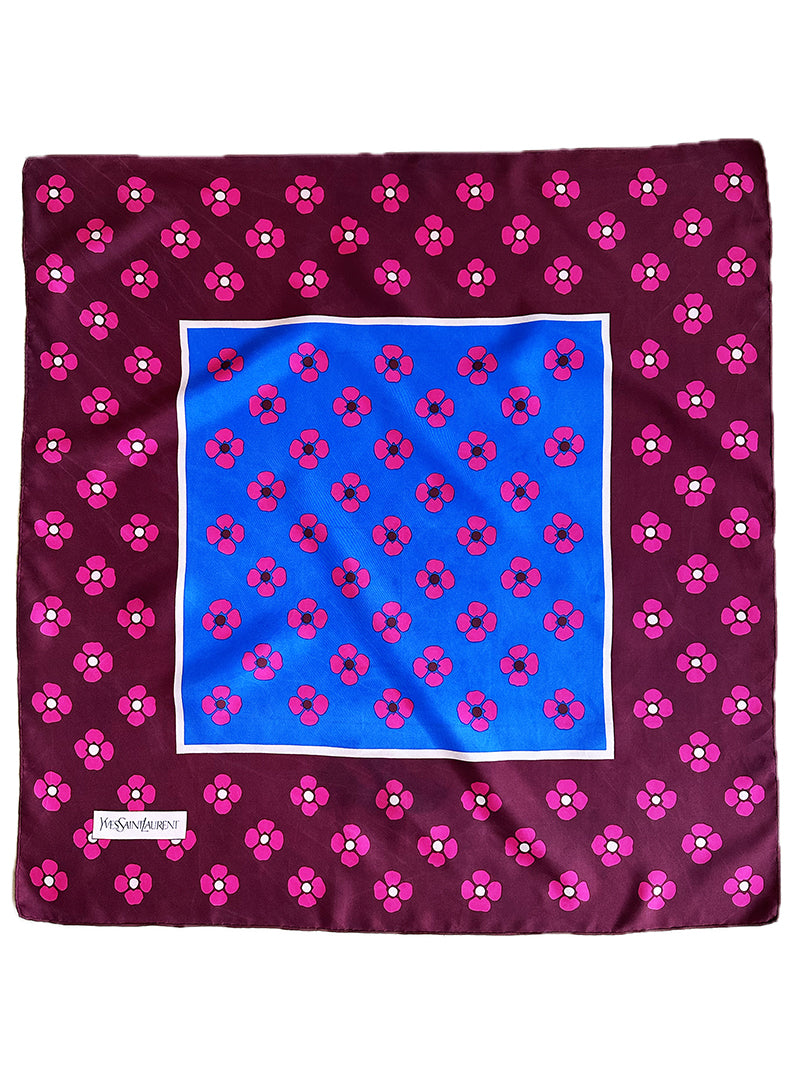 Zijden floral designer sjaal