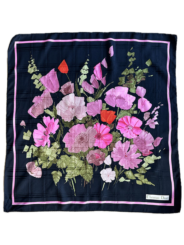 Zijden floral designer sjaal