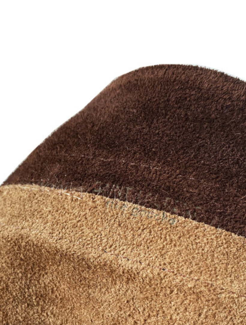 Brede bruin/zwarte suedeleren ceintuur