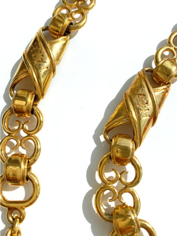 Vergulde couture ketting