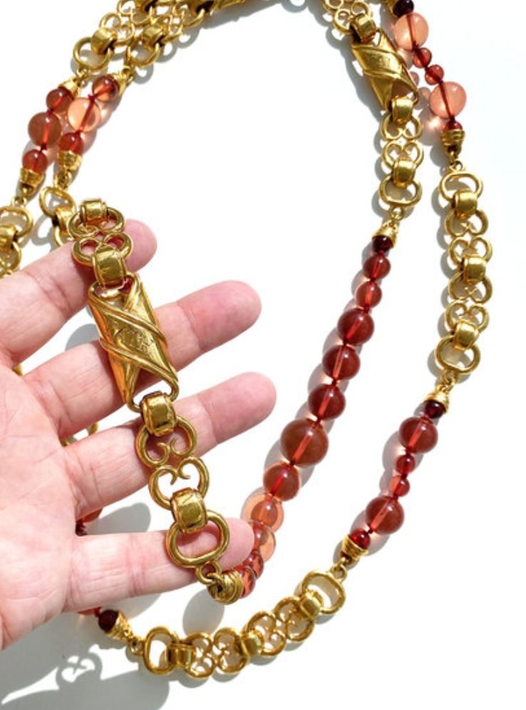 Vergulde couture ketting