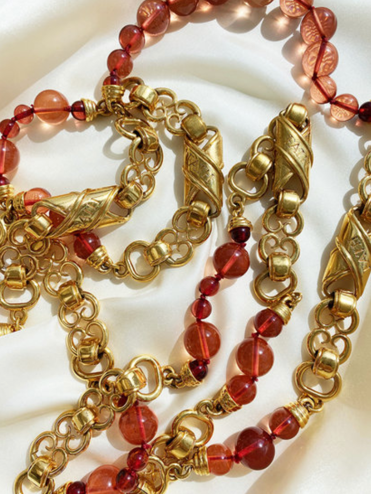 Vergulde couture ketting